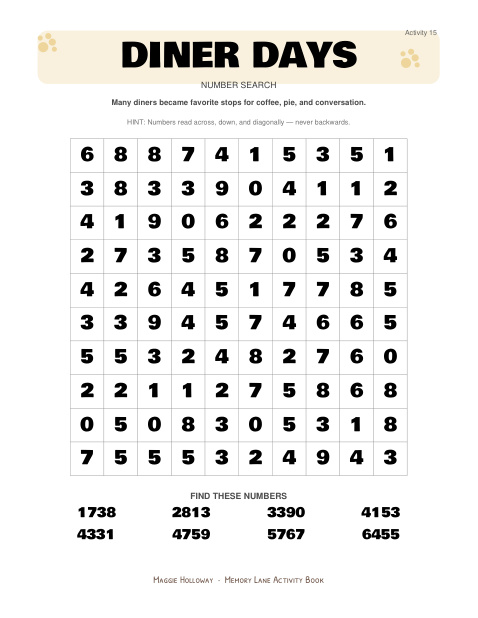Oldies Music Number Search